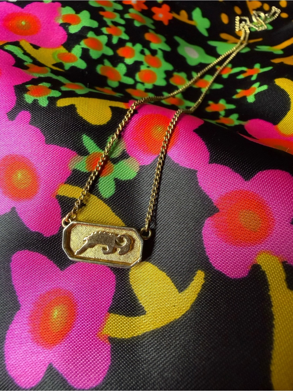 Vintage Trifari Aries Zodiac Necklace